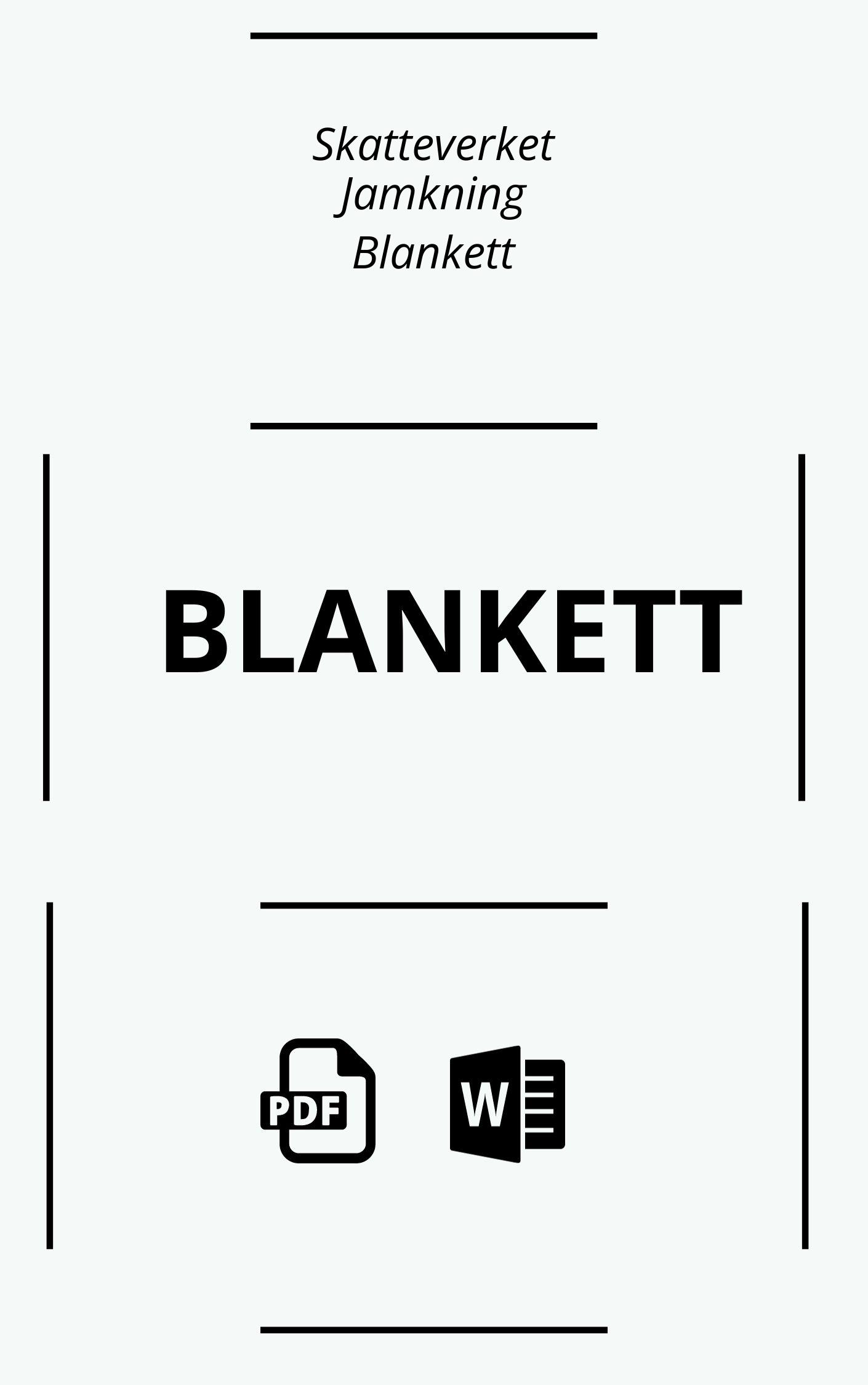 Skatteverket J mkning Blankett Skatteverket J mkning Blankett